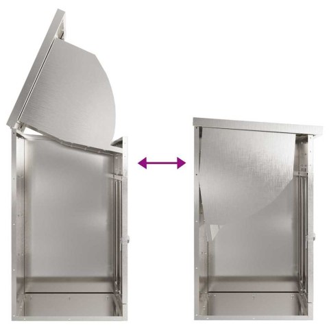 Skrzynka na przesyłki Czarny 44 x 35 x 59 cm stal nierdzewna Lumarko!