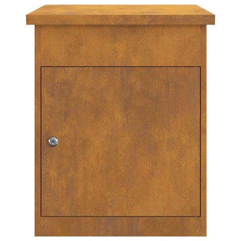 Skrzynka na przesyłki Rdzawy 44 x 35 x 59 cm stal kortenowska Lumarko!