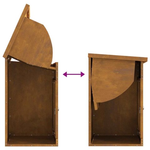 Skrzynka na przesyłki Rdzawy 44 x 35 x 59 cm stal kortenowska Lumarko!