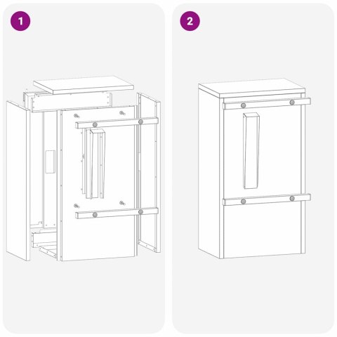 skrzynka na listy Rdzawy 30 x 23 x 55 cm stal kortenowska Lumarko!