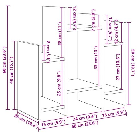 Szafka boczna dąb artisan 60 x 26 x 60 cm Lumarko!