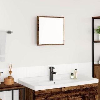 Lustro łazienkowe LED Stare drewno 40x8.5x37 cm Drewno inżynieryjne Lumarko!