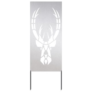 Dekoracyjny panel ogrodowy Srebrny 50 x 140 cm stal nierdzewna Lumarko!