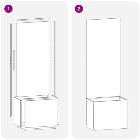 Donica ogrodowa z dekoracyjną płytą Biały 50 x 140 cm Lumarko!