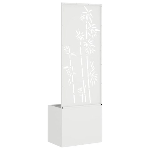 Donica ogrodowa z dekoracyjną płytą Biały 50 x 140 cm Lumarko!