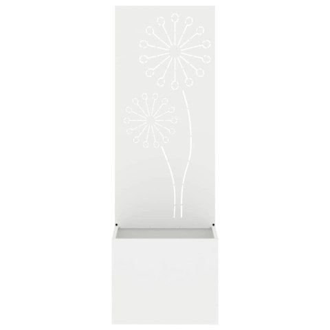 Donica ogrodowa z dekoracyjną płytą Biały 50 x 140 cm Lumarko!