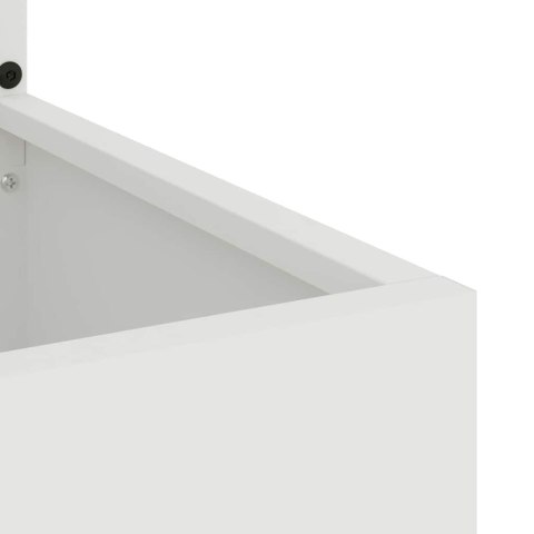 Donica ogrodowa z dekoracyjną płytą Biały 50 x 140 cm Lumarko!