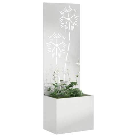 Donica ogrodowa z dekoracyjną płytą Srebrny 50 x 140 cm Lumarko!