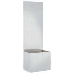 Donica ogrodowa z dekoracyjną płytą Srebrny 50 x 140 cm Lumarko!