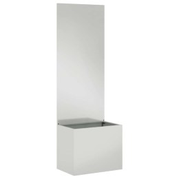 Donica ogrodowa z dekoracyjną płytą Srebrny 50 x 140 cm Lumarko!