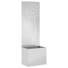 Donica ogrodowa z dekoracyjną płytą Srebrny 50 x 140 cm Lumarko!