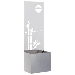 Donica ogrodowa z dekoracyjną płytą Srebrny 50 x 140 cm Lumarko!