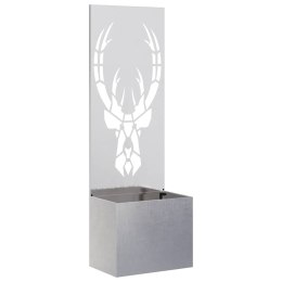 Donica ogrodowa z dekoracyjną płytą Srebrny 50 x 140 cm Lumarko!