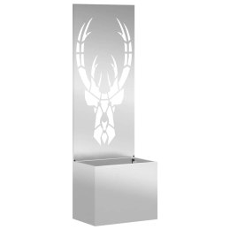 Donica ogrodowa z dekoracyjną płytą Srebrny 50 x 140 cm Lumarko!