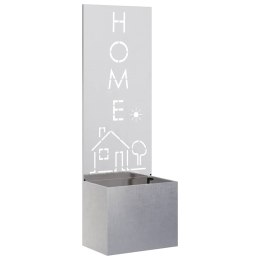 Donica ogrodowa z dekoracyjną płytą Srebrny 50 x 140 cm Lumarko!