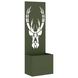 Donica ogrodowa z dekoracyjną płytą oliwkowy 50 x 140 cm Lumarko!