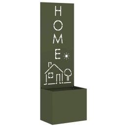 Donica ogrodowa z dekoracyjną płytą oliwkowy 50 x 140 cm Lumarko!