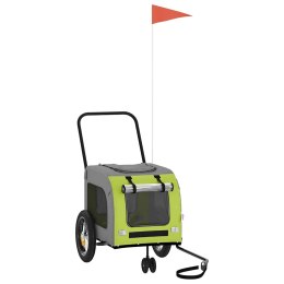 Przyczepka rowerowa dla zwierząt zielono-szary Lumarko!