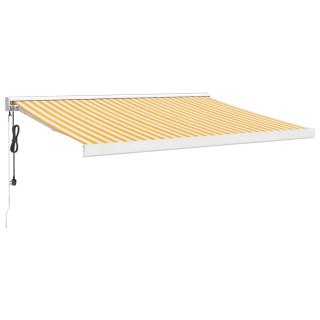 Zwijana markiza, żółto-biała, 3x2,5 m, tkanina i aluminium Lumarko!