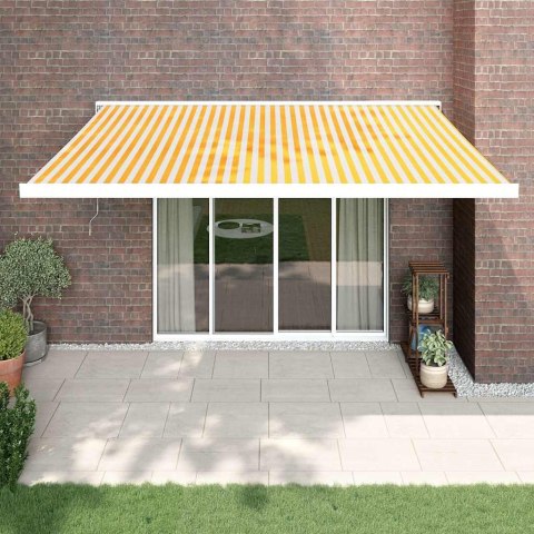 Zwijana markiza, żółto-biała, 4x3 m, tkanina i aluminium Lumarko!