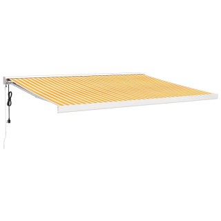 Zwijana markiza, żółto-biała, 4x3 m, tkanina i aluminium Lumarko!