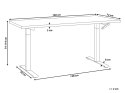 Biurko regulowane manualnie DESTINES Czarny/ jasny brąz 160 cm 72 cm