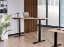 Biurko regulowane manualnie DESTINES Czarny/ jasny brąz 160 cm 72 cm