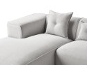 Narożnik dla 3 osób DOLVA Jasnoszary Prawostronny