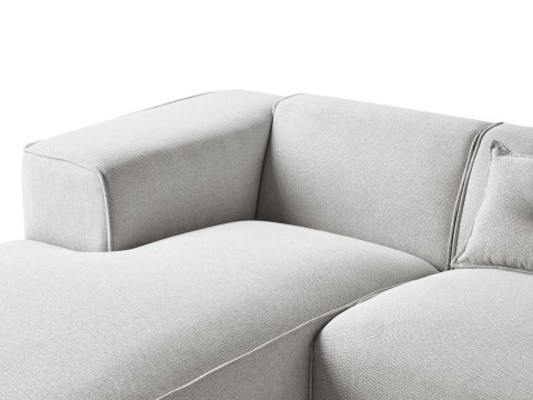 Narożnik dla 3 osób DOLVA Jasnoszary Prawostronny