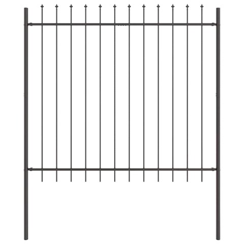 Ogrodzenie Ogrodowe Szary 10.2 x 1.5 m Stal Malowana Proszkowo Lumarko!