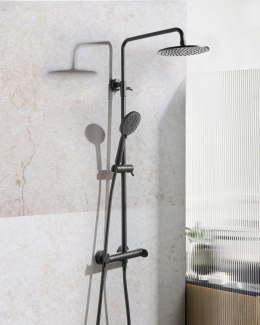 Kolumna prysznicowa z deszczownicą CATAMARCA Czarny