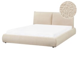 Łóżko Boucle VINAY 160 x 200 cm Jasnobeżowy