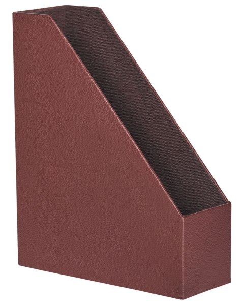 Zestaw 4 pojemników na dokumenty SUMER Ekoskóra Bordowy