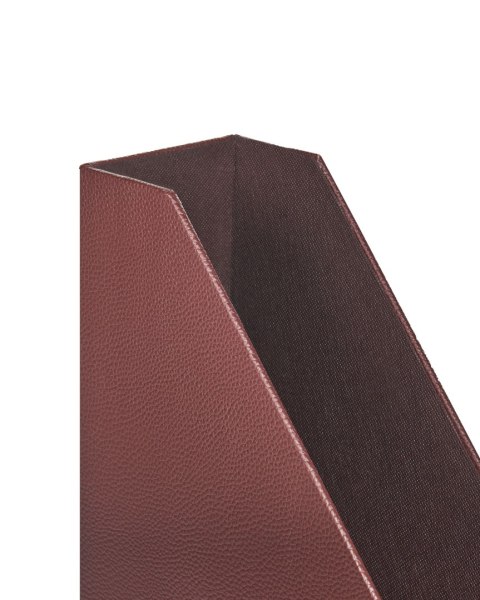 Zestaw 4 pojemników na dokumenty SUMER Ekoskóra Bordowy