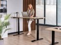 Biurko regulowane elektrycznie DESTINES Czarny/ jasny brąz 160 cm 72 cm