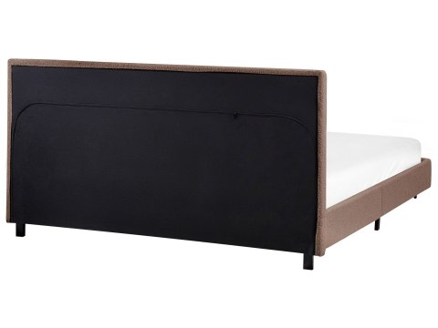 Łóżko Boucle ALBI 180 x 200 cm Brązowy