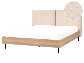 Łóżko Boucle LIMANTON 160 x 200 cm Beżowy