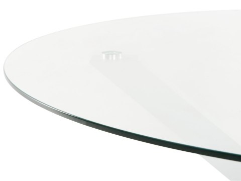 Stół ogrodowy MALETTO 120 cm 120 cm Szkło Biały