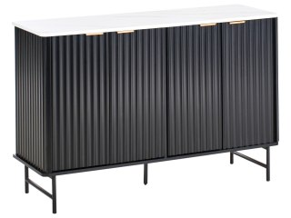 Szafka 4-drzwiowa GLASTONBURY Marmur/ czarny