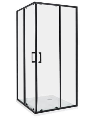 Kabina prysznicowa TELA 90 x 90 x 185 cm Czarny