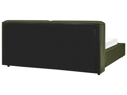 Łóżko wodne Boucle LINARDS 160 x 200 cm Ciemnozielony