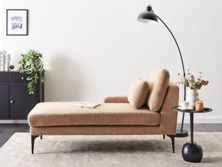 Szezlong prawostronny EWRON Boucle Piaskowy