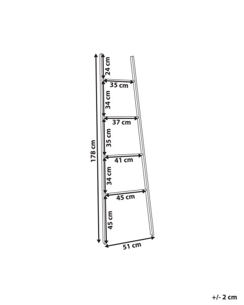 Wieszak na ręczniki OTAVALO Drewno bambusowe Jasnobrązowy