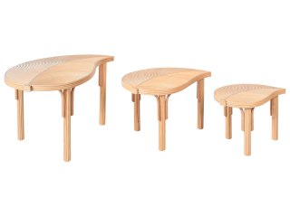 Zestaw 3 stolików kawowych PARALIA Rattan