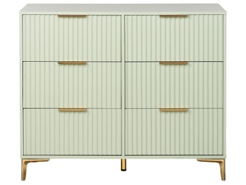 Komoda 6 szuflad WALCOTT Jasnozielony