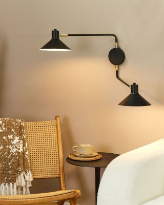 Lampa ścienna KADASSA Regulowana Metal Czarny