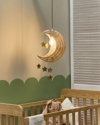 Lampa wisząca Księżyc ORCHON Rattan Naturalny
