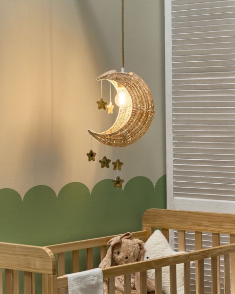 Lampa wisząca Księżyc ORCHON Rattan Naturalny
