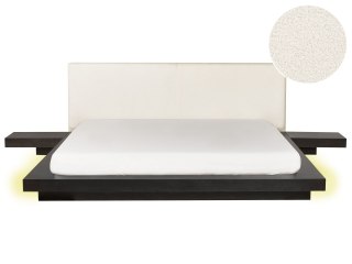 Łóżko LED Boucle ZEN 180 x 200 cm LED Jesion ciemny