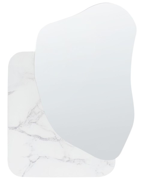 Lustro ścienne ARVERT 60 cm 80 cm Biały marmur